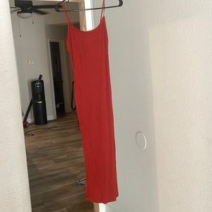 Long red/ orangish dress